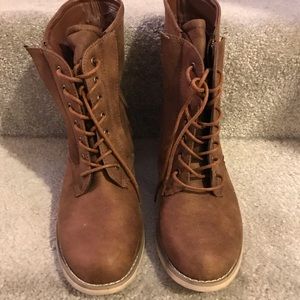 Show Dazzle heeled combat boots